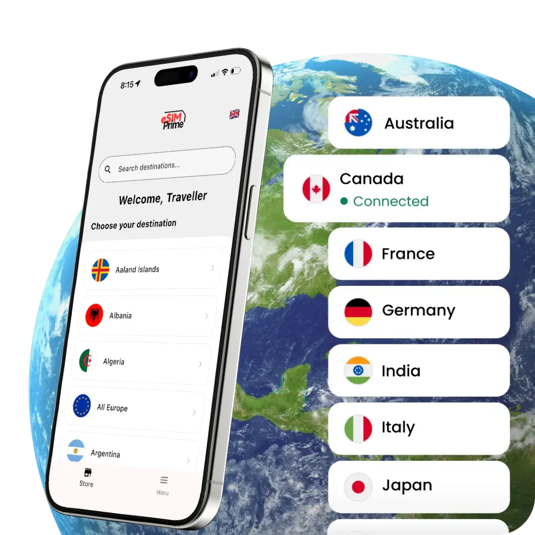 Travel eSIM activation process