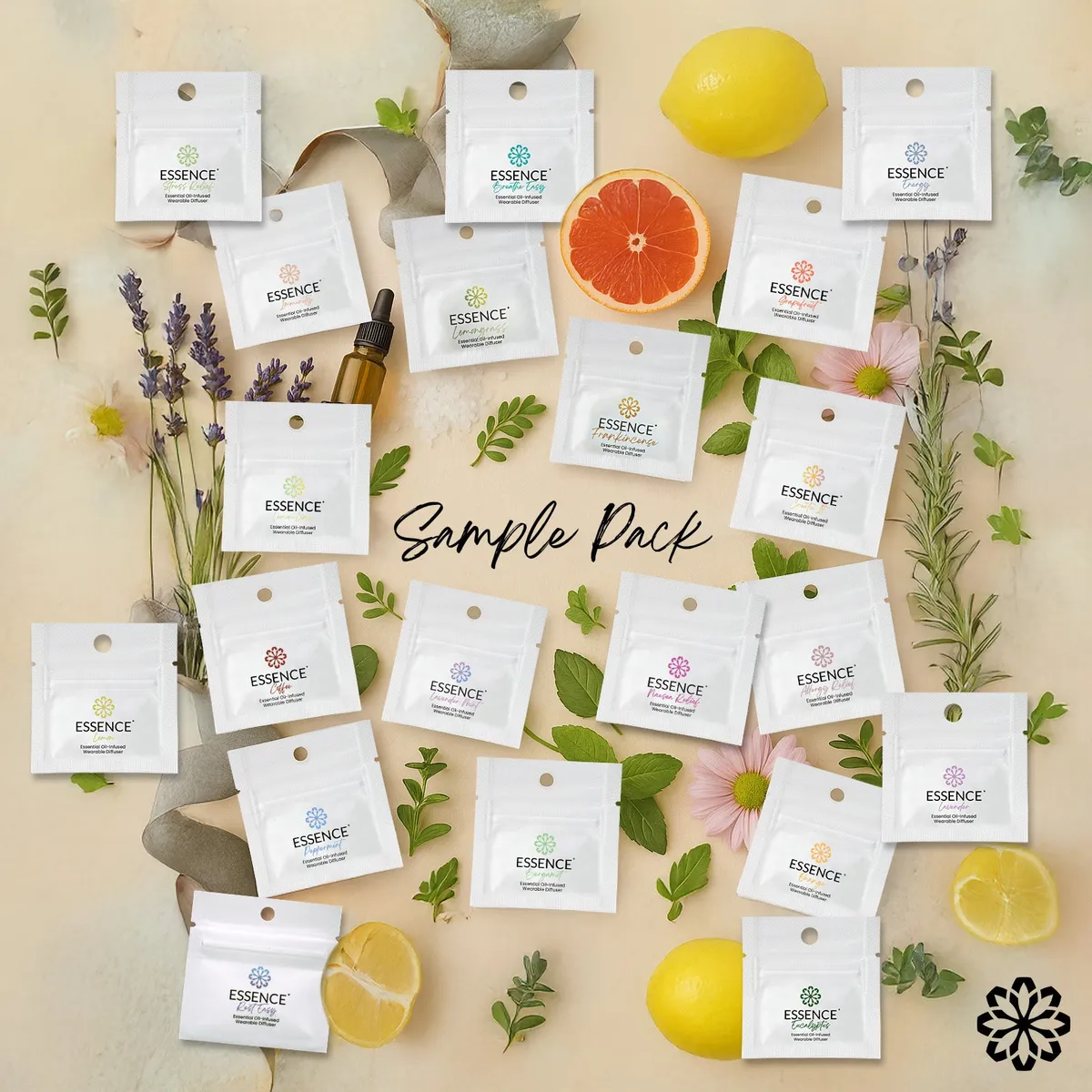 Essential oil bottles and refresh kit