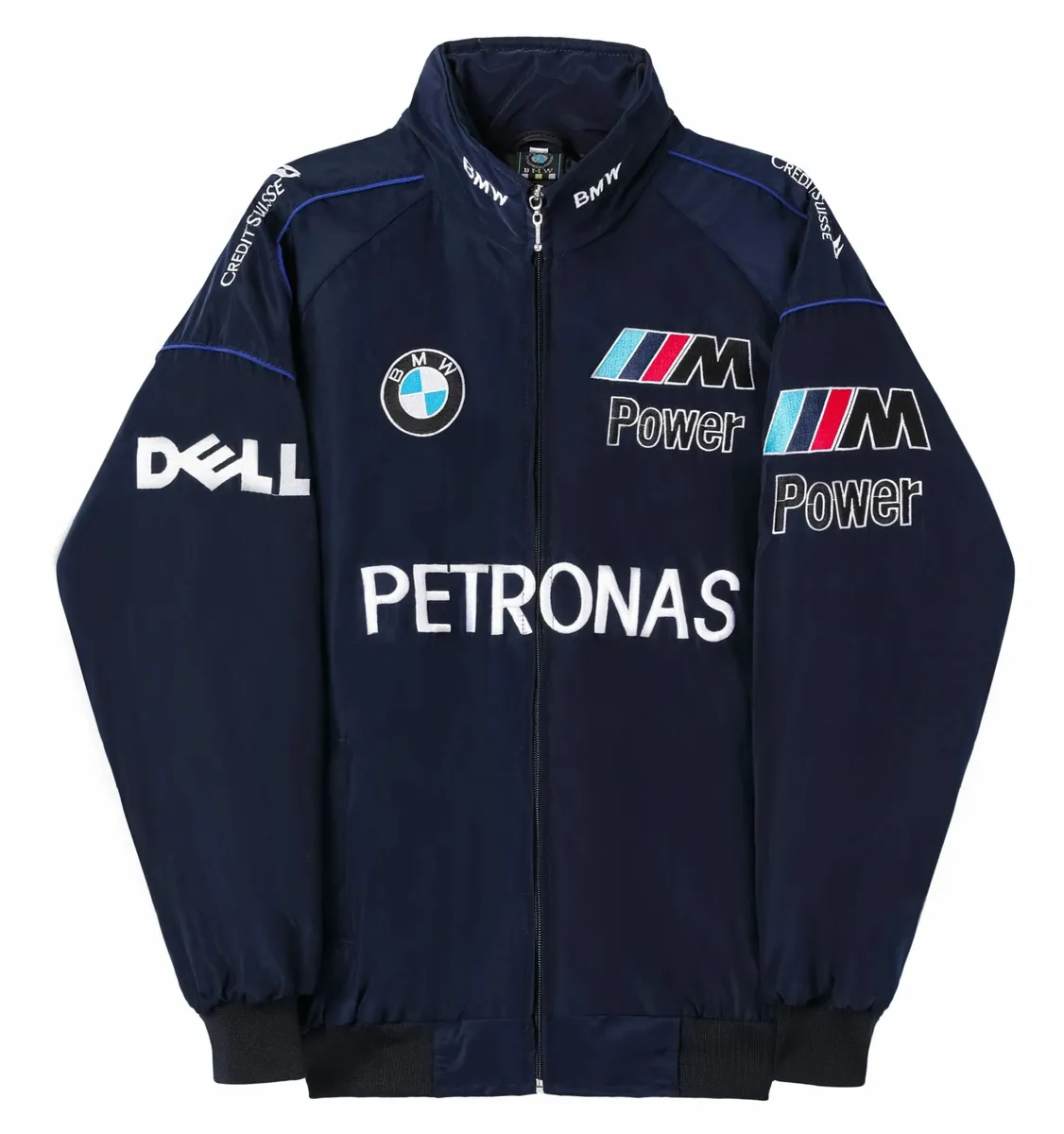 Blue BMW vintage racing jacket