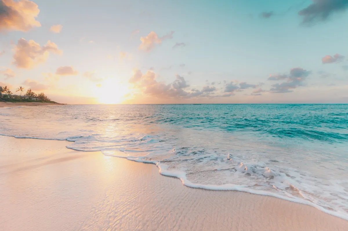 Beach destination viewed during travel planning