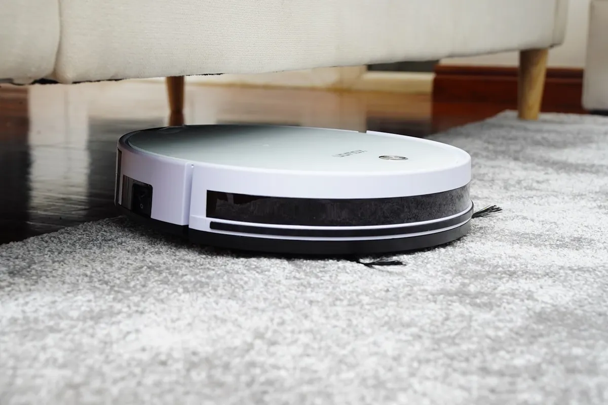 Cordless vacuum used on a home floor