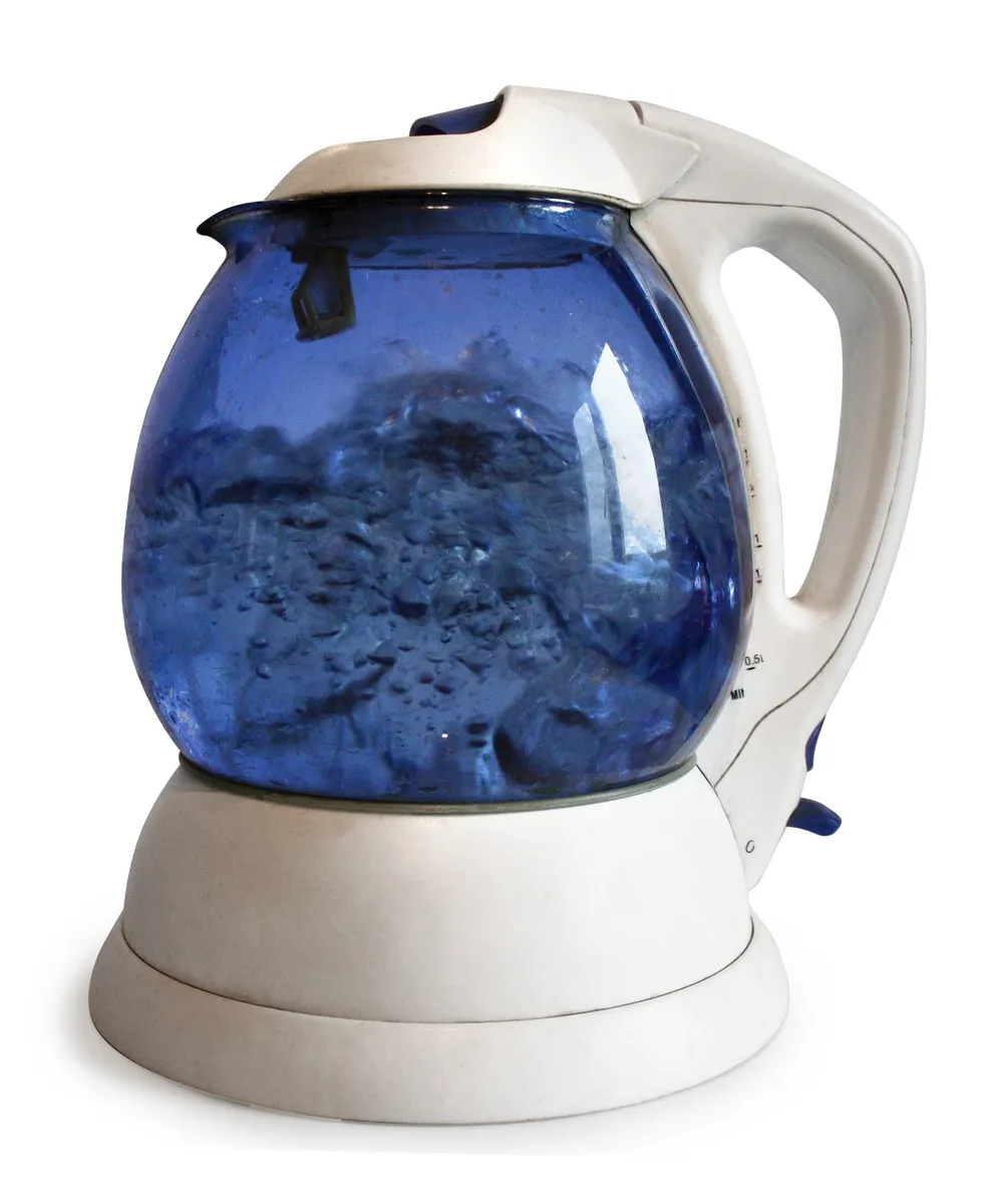 An electric kettle with a shaped pouring spout