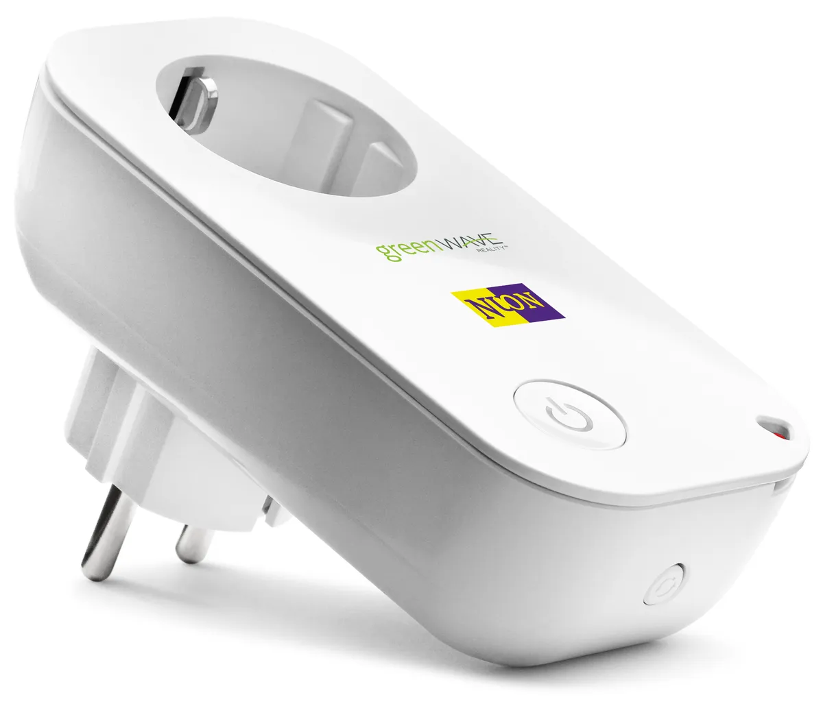 A smart plug connected to a wall socket