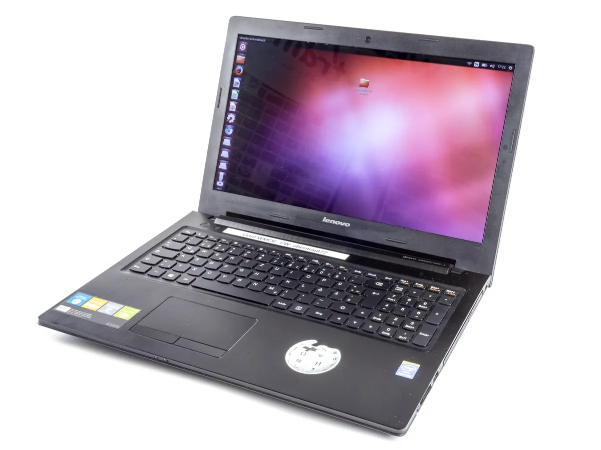 A laptop with its base panel removed showing internal components