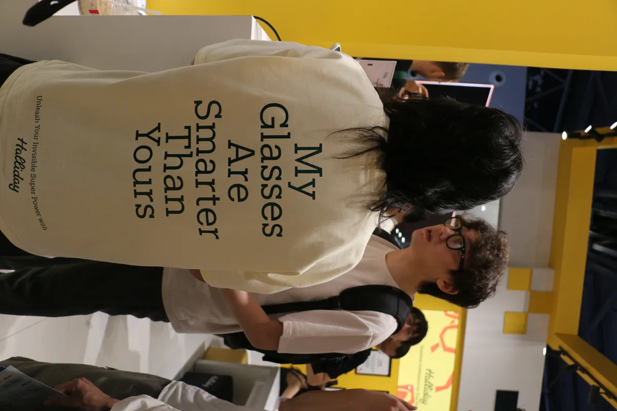 Smart glasses shown at a technology exhibition