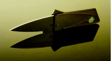 A flat card-shaped folding pocket tool