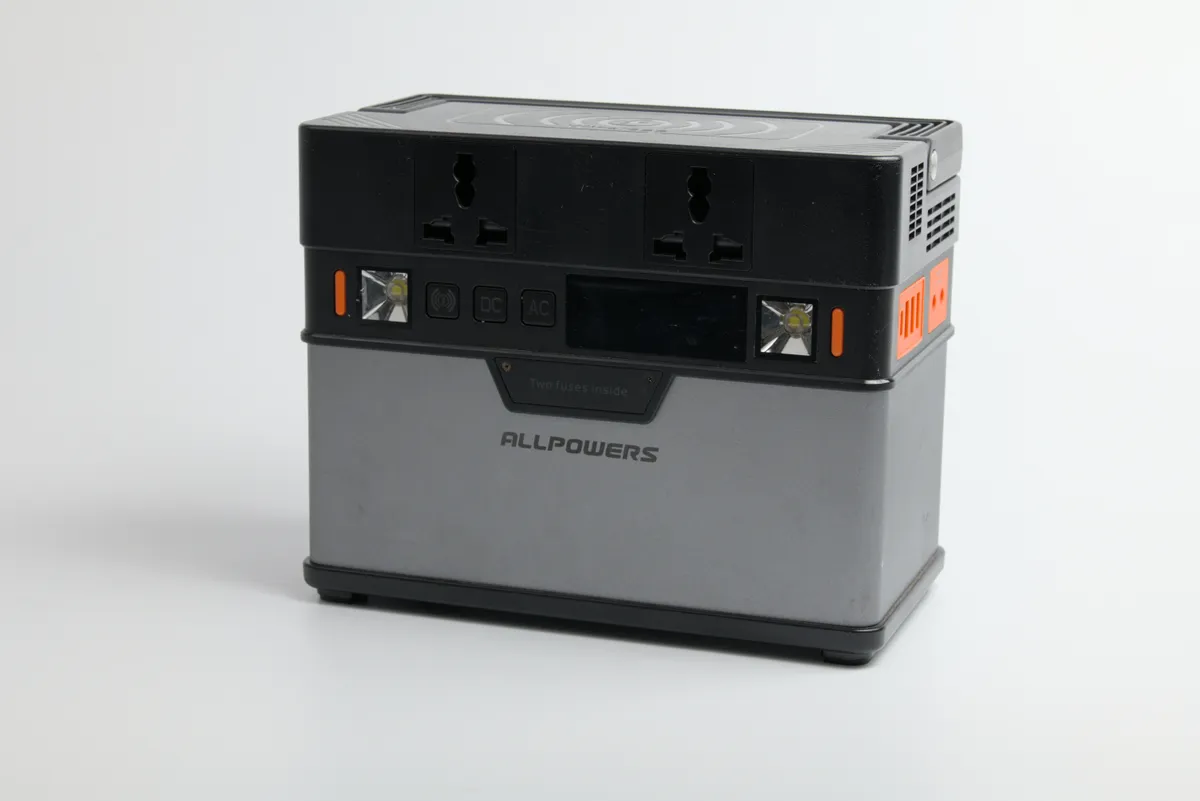 A portable solar generator unit with display panel