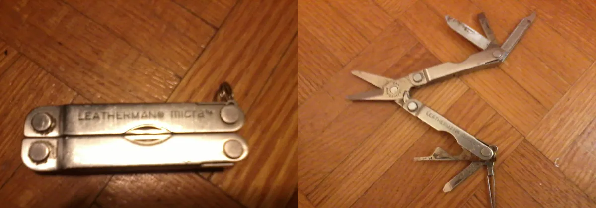 Two multi-tools shown side by side for comparison