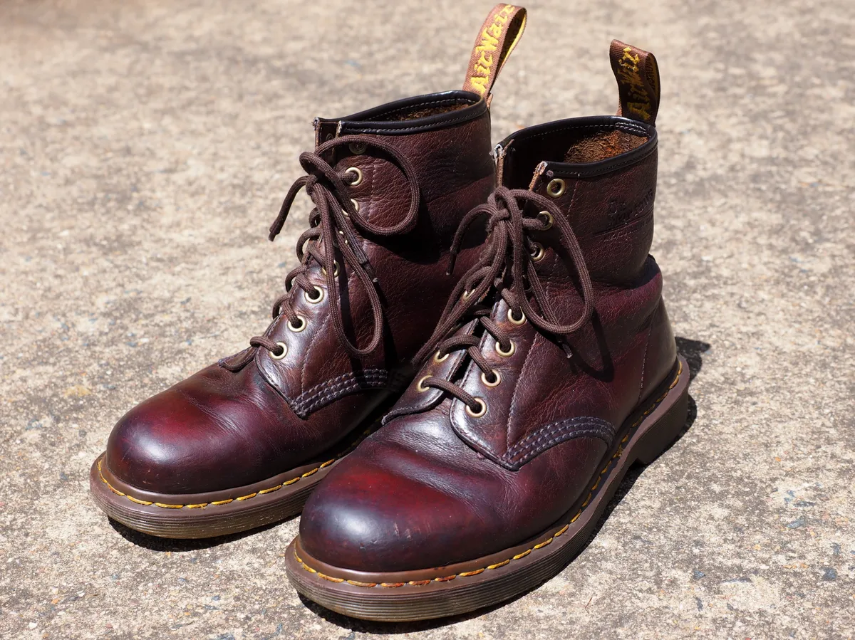 Pair of brown Dr. Martens 1460 boots