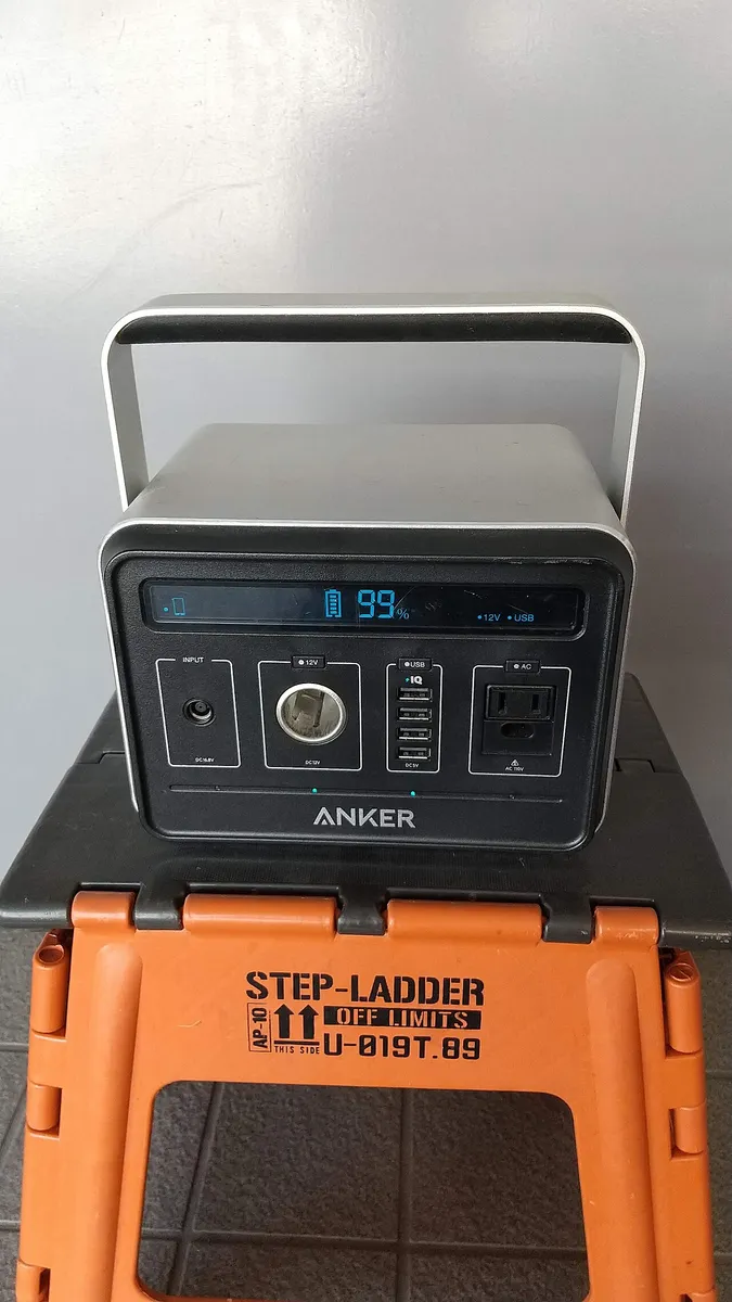 Anker portable power station on a kitchen counter