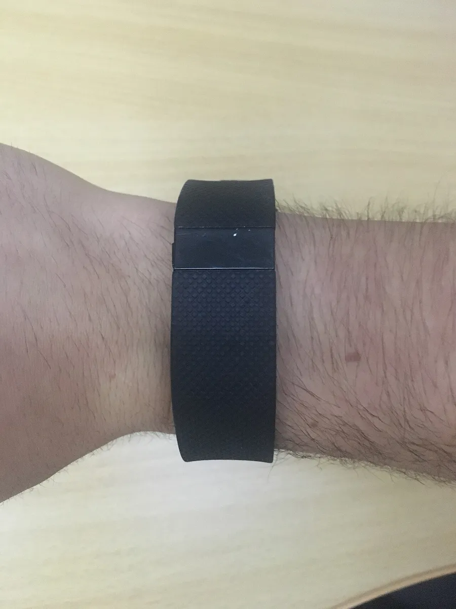 Fitbit Charge fitness tracker front view with display