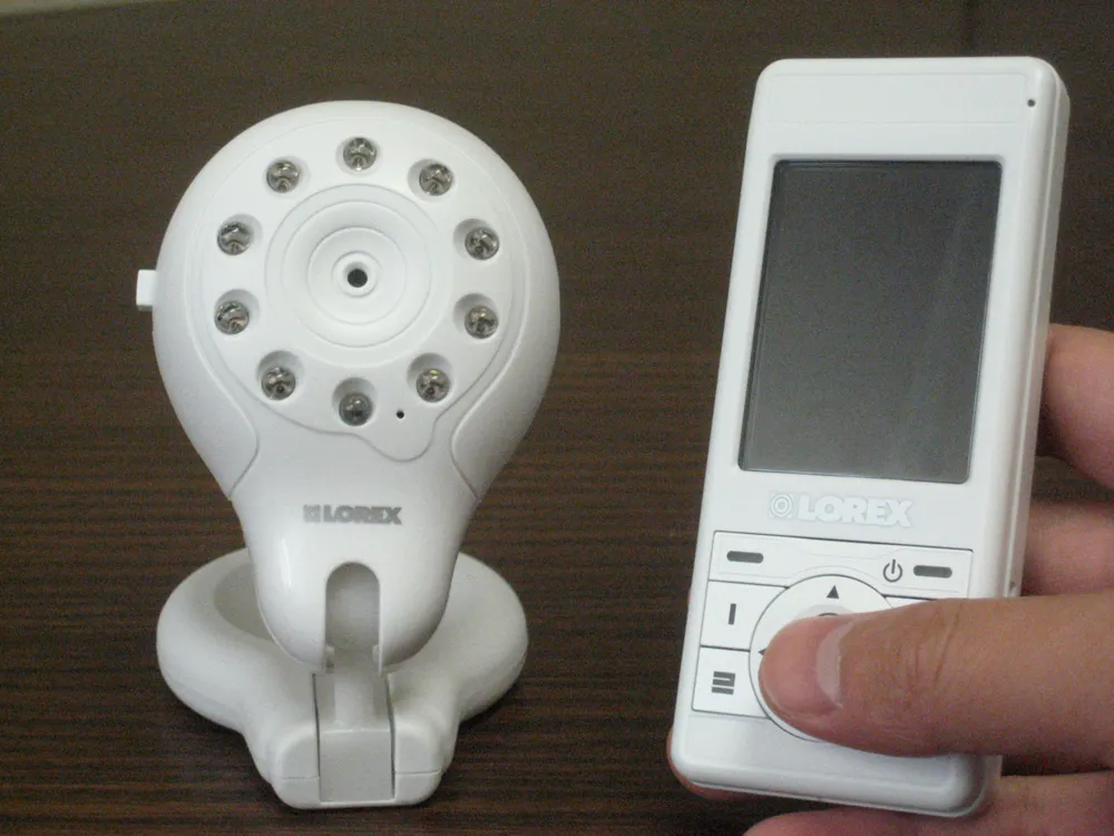 Digital wireless baby monitor handset and base unit