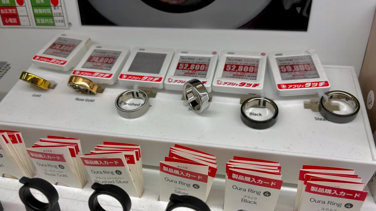 Close-up of the Oura Ring Gen 3 band design