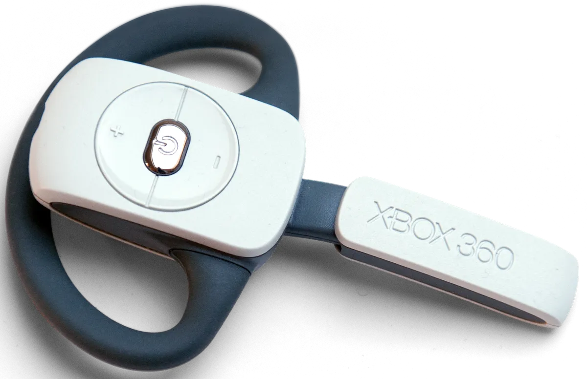 Wireless headset shown from the side, illustrating headband and ear cup design