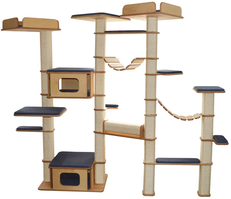 A large multi-post cat tree, the next size up from a single tall post
