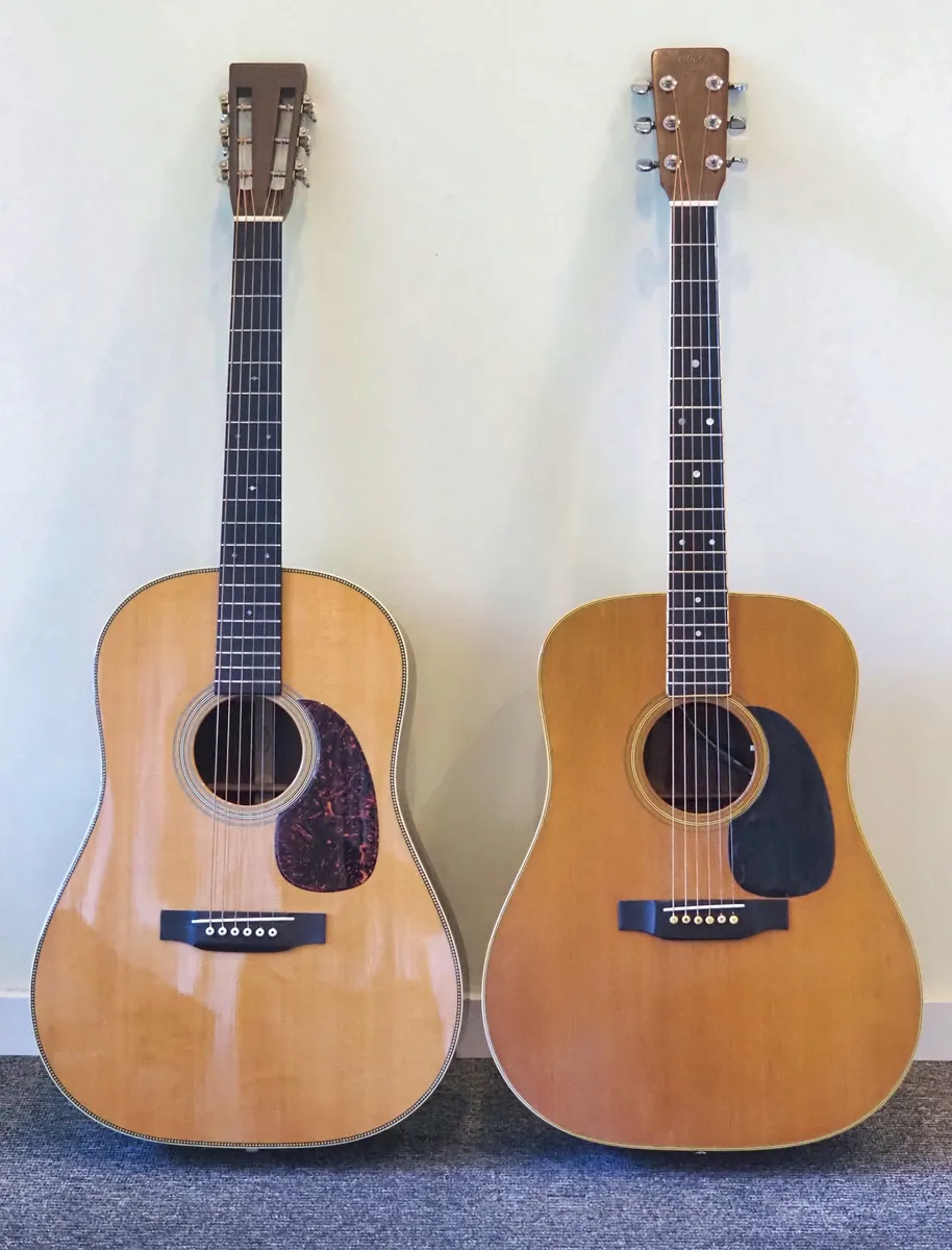 Comparison of dreadnought body shapes, the format this guitar follows