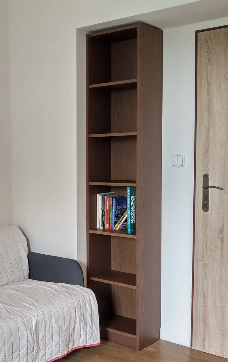 IKEA Billy bookcase assembled against a wall