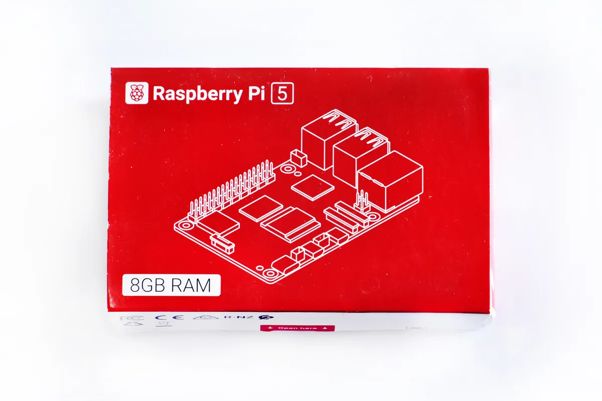 Retail packaging for the 8GB Raspberry Pi 5