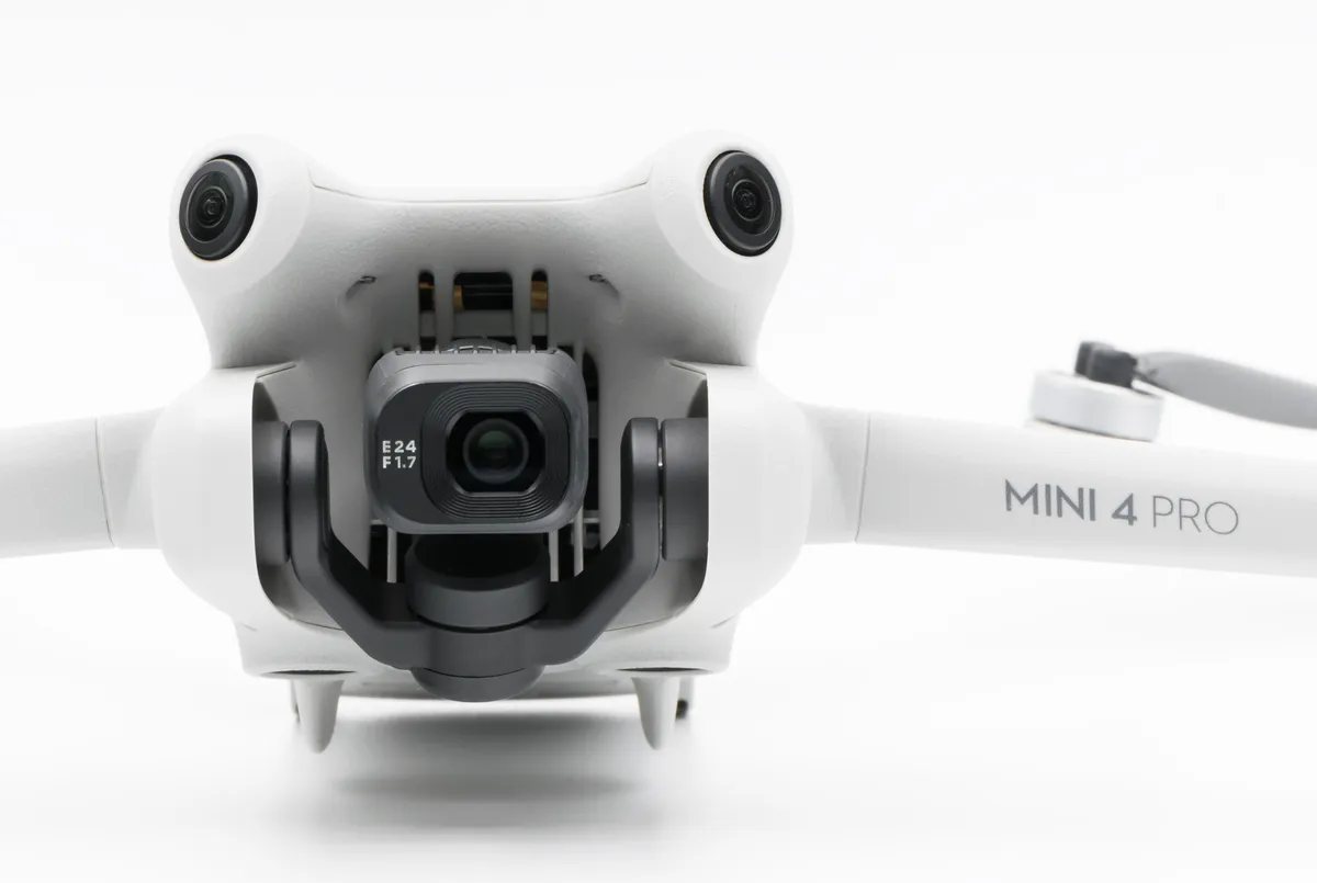 DJI Mini 4 Pro folded for transport showing its compact size