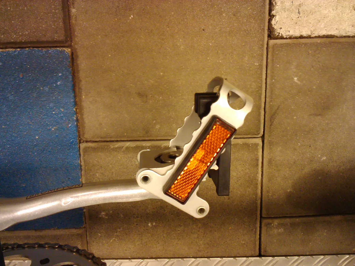 Brompton folding left-hand pedal in its folded position
