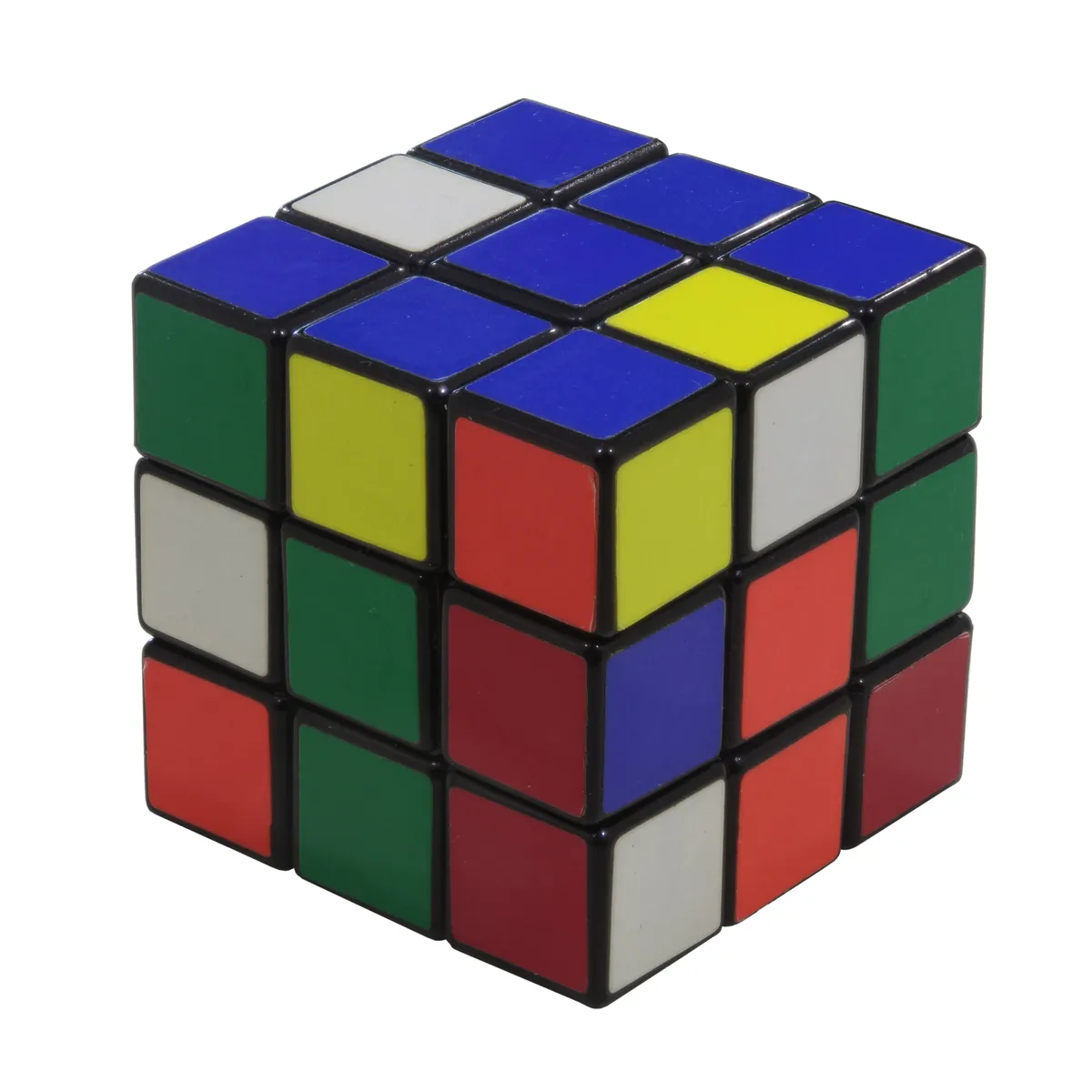Rubik's Cube partially solved showing the layer structure