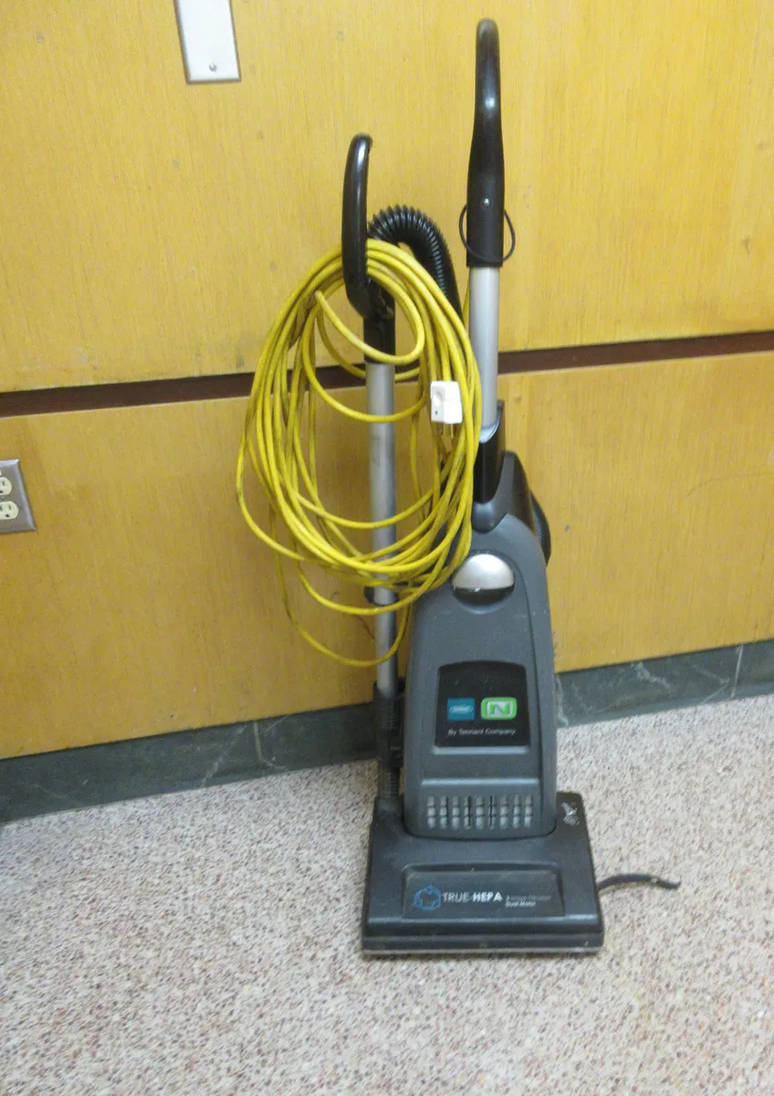 A vacuum cleaner with HEPA filtration
